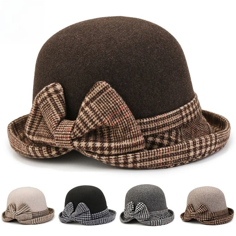 2025 New Vintage Basin Hat Women's Winter Woolen Top Hat Thickened Fabric Bowknot Hat Spring and Autumn Casual Fisherman's Hats
2025 New Vintage Basin Hat Women's Winter Woolen Top Hat Thickened Fabric Bowknot Hat Spring and Autumn Casual Fisherman's Hats