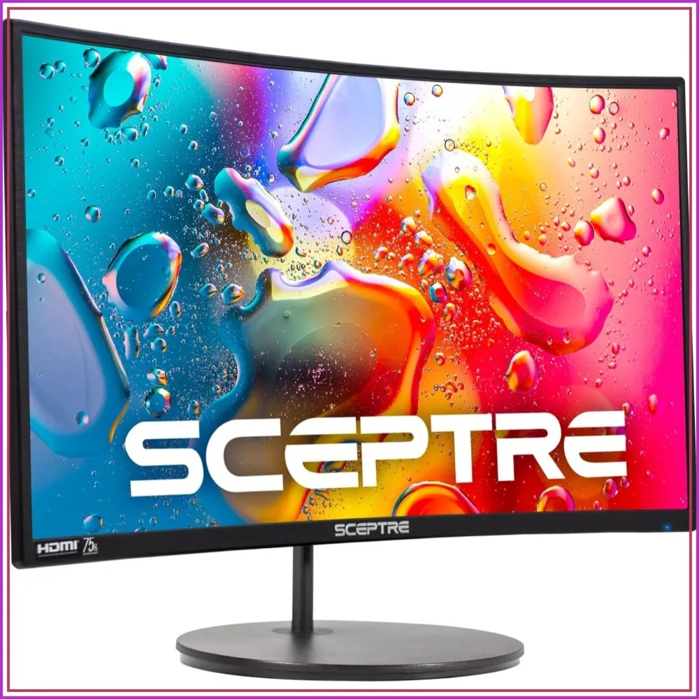 24-inch Curved Gaming Monitor 1080p 75Hz HDMI x2 VGA Speakers VESA Mount
24-inch Curved Gaming Monitor 1080p 75Hz HDMI x2 VGA Speakers VESA Mount
