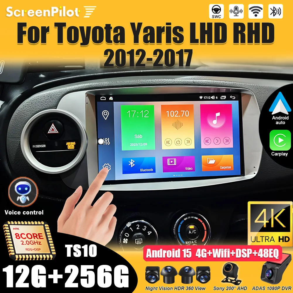 For Toyota Yaris LHD RHD 2012 2013-2017 Car Radio Stereo Multimedia Player Android 16 Navigation 2din Carplay GPS Touch Screen
For Toyota Yaris LHD RHD 2012 2013-2017 Car Radio Stereo Multimedia Player Android 16 Navigation 2din Carplay GPS Touch Screen