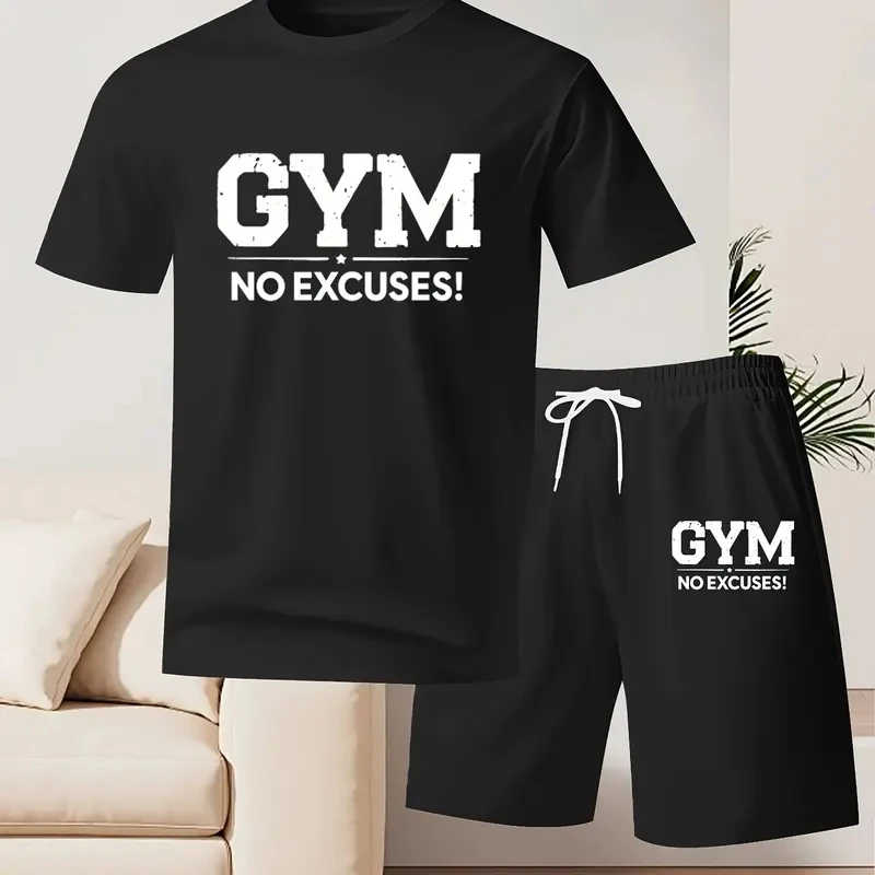 Casual suit men's summer running sports short-sleeved short pants two-piece set
Casual suit men's summer running sports short-sleeved short pants two-piece set