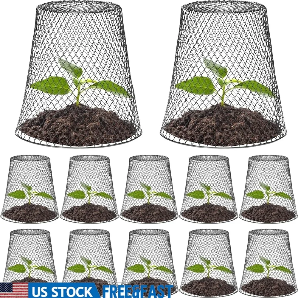 12 Pcs Garden Plant Protectors Chicken Wire Cloche Cages Shrubs Vegetables Herbs Animal Defense
12 Pcs Garden Plant Protectors Chicken Wire Cloche Cages Shrubs Vegetables Herbs Animal Defense