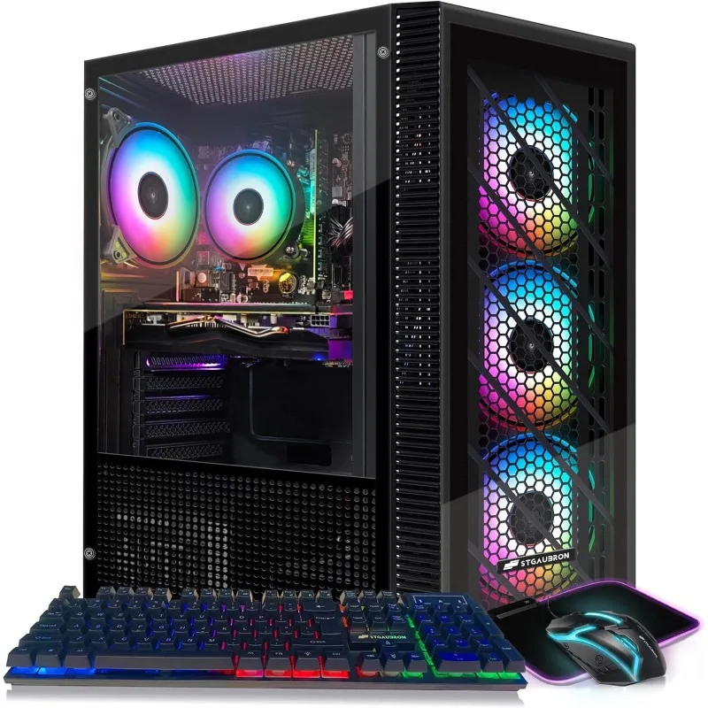 Gaming PC Computer Desktop, Radeon RX 580 8G GDDR5, Intel 10th Gen G5905 3.5G, 16G RAM, 512G SSD, WiFi, BT 5.0, RGB Fa
Gaming PC Computer Desktop, Radeon RX 580 8G GDDR5, Intel 10th Gen G5905 3.5G, 16G RAM, 512G SSD, WiFi, BT 5.0, RGB Fa