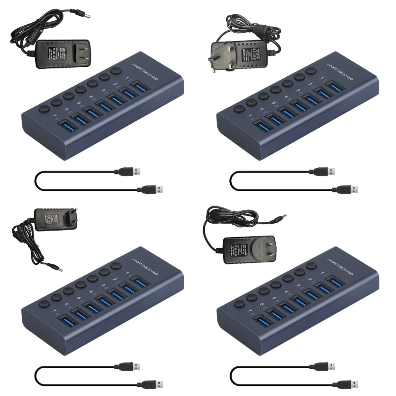 USB Splitter Hub 5Gbps for Data Transfer Charging 7 Ports With for Laptop Linux PC Mobile HDD
USB Splitter Hub 5Gbps for Data Transfer Charging 7 Ports With for Laptop Linux PC Mobile HDD