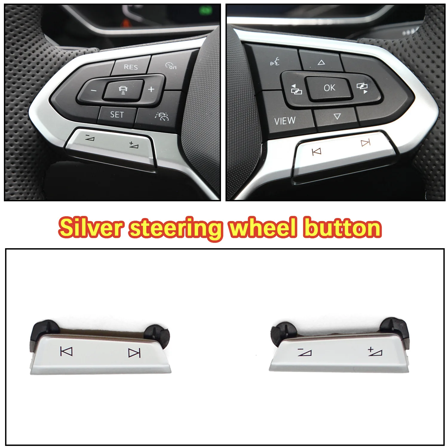 2 pcs New Steering Wheel Switch Button Cover Trim for VW GOLF 8 Passat B8 Tiguan 2 Jetta 7 T-Cross T-roc T6 30D959442
2 pcs New Steering Wheel Switch Button Cover Trim for VW GOLF 8 Passat B8 Tiguan 2 Jetta 7 T-Cross T-roc T6 30D959442