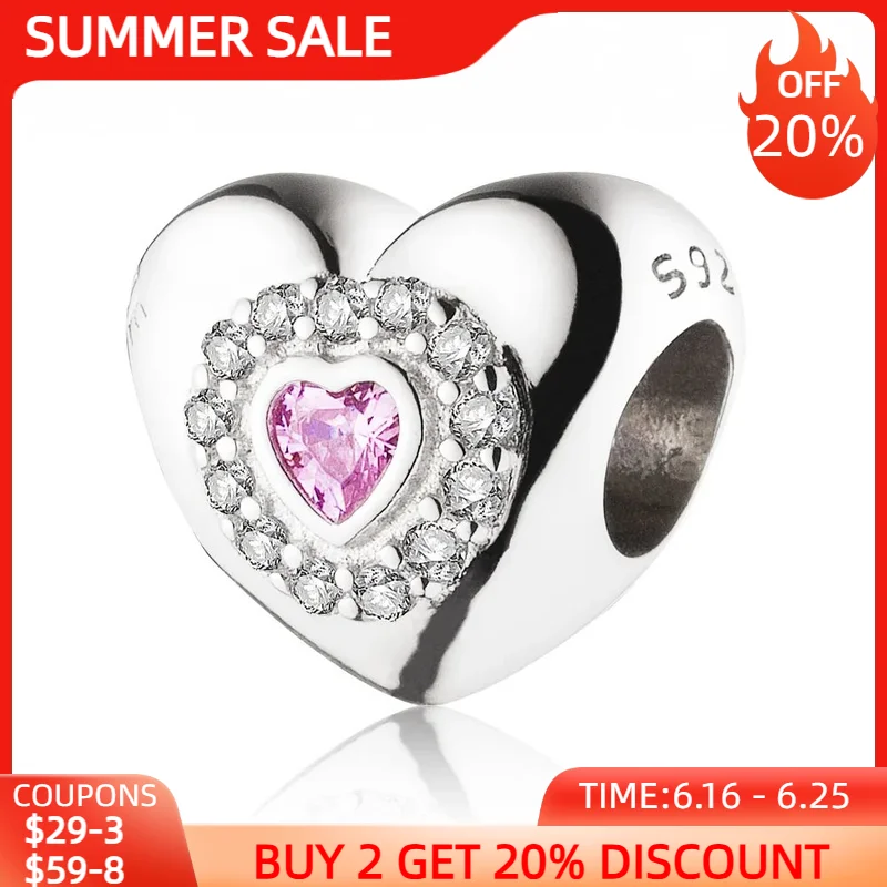 ATHENAIE Color Rose Gold and Clear Genuine 925 Silver Heart Shape Bead Fit Charm Bracelet & Necklace For Jewelry Making
ATHENAIE Color Rose Gold and Clear Genuine 925 Silver Heart Shape Bead Fit Charm Bracelet & Necklace For Jewelry Making