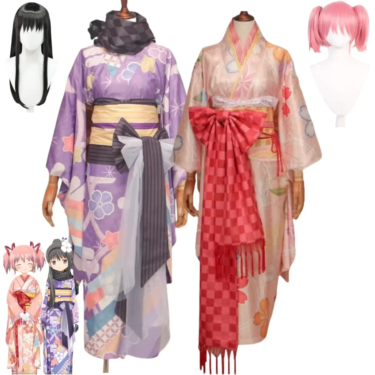 Женское кимоно для косплея из аниме Puella Magi Madoka Magica Kaname Madoka Akemi Homura, японское кимоно
Женское кимоно для косплея из аниме Puella Magi Madoka Magica Kaname Madoka Akemi Homura, японское кимоно