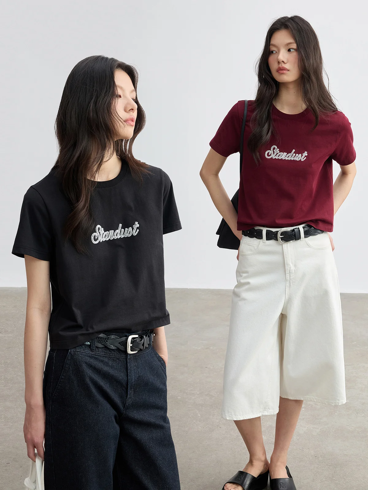 JUSLIN Retro Cotton Short Sleeve T-Shirt Bead Embroidery Letter Design Short Style Women's Summer Casual round Neck Top
JUSLIN Retro Cotton Short Sleeve T-Shirt Bead Embroidery Letter Design Short Style Women's Summer Casual round Neck Top