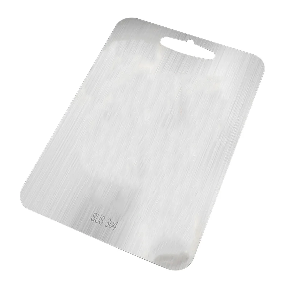 Stainless Steel Rustproof Double-Side Chopping Board Kitchen Cutting Tool Hanging Handle Anti-Slip Household Practical
Stainless Steel Rustproof Double-Side Chopping Board Kitchen Cutting Tool Hanging Handle Anti-Slip Household Practical