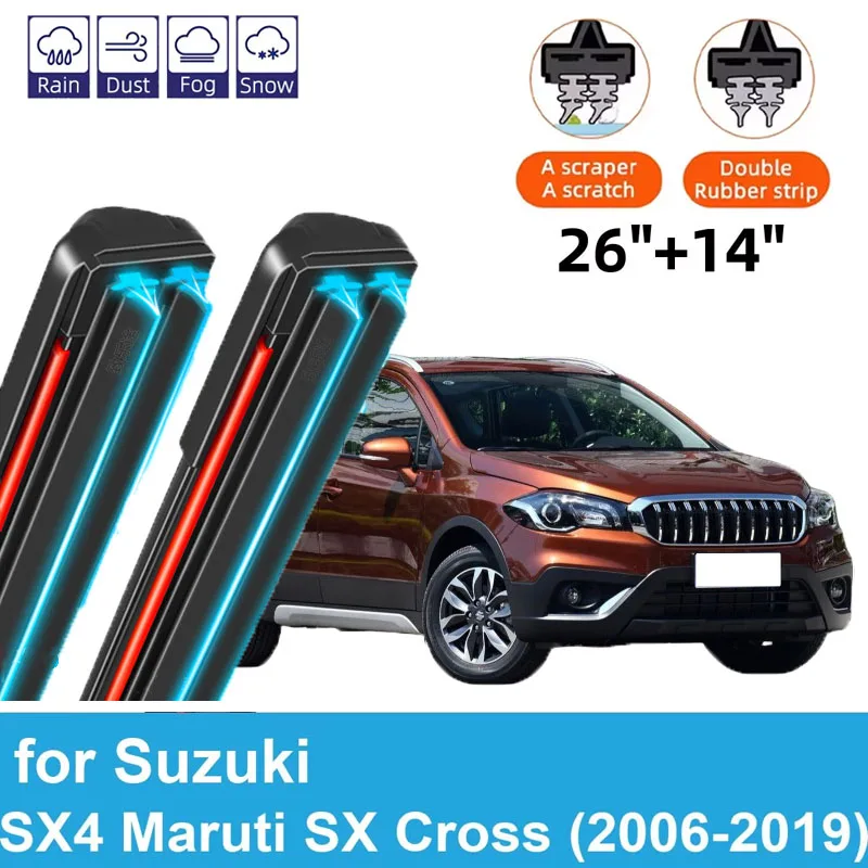 2PCS Car Wiper Blades for 2006-2016 Suzuki SX4 Maruti SX Cross Front Windscreen Double Rubber Accessories 2016 2017 2018 2019
2PCS Car Wiper Blades for 2006-2016 Suzuki SX4 Maruti SX Cross Front Windscreen Double Rubber Accessories 2016 2017 2018 2019