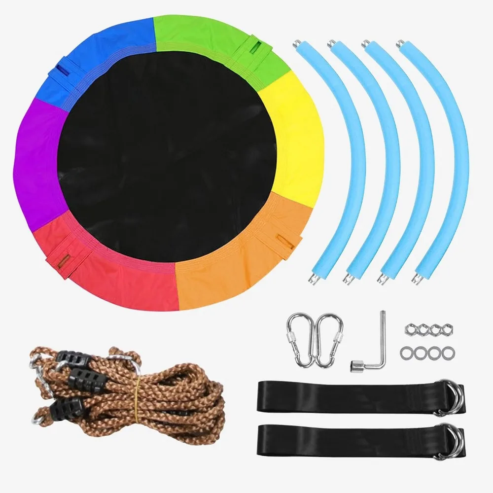 40Inch Saucer Swing for Kids Outdoor, Large Round Swing with 2 Hanging Straps, Tree Swing for Backyard and Playground
40Inch Saucer Swing for Kids Outdoor, Large Round Swing with 2 Hanging Straps, Tree Swing for Backyard and Playground