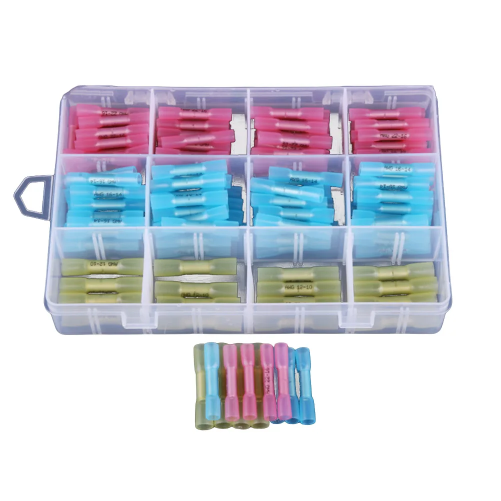200 Pcs Heat Shrink Terminal Set Butt Connector Terminals Connectors Kit Water Proof
200 Pcs Heat Shrink Terminal Set Butt Connector Terminals Connectors Kit Water Proof