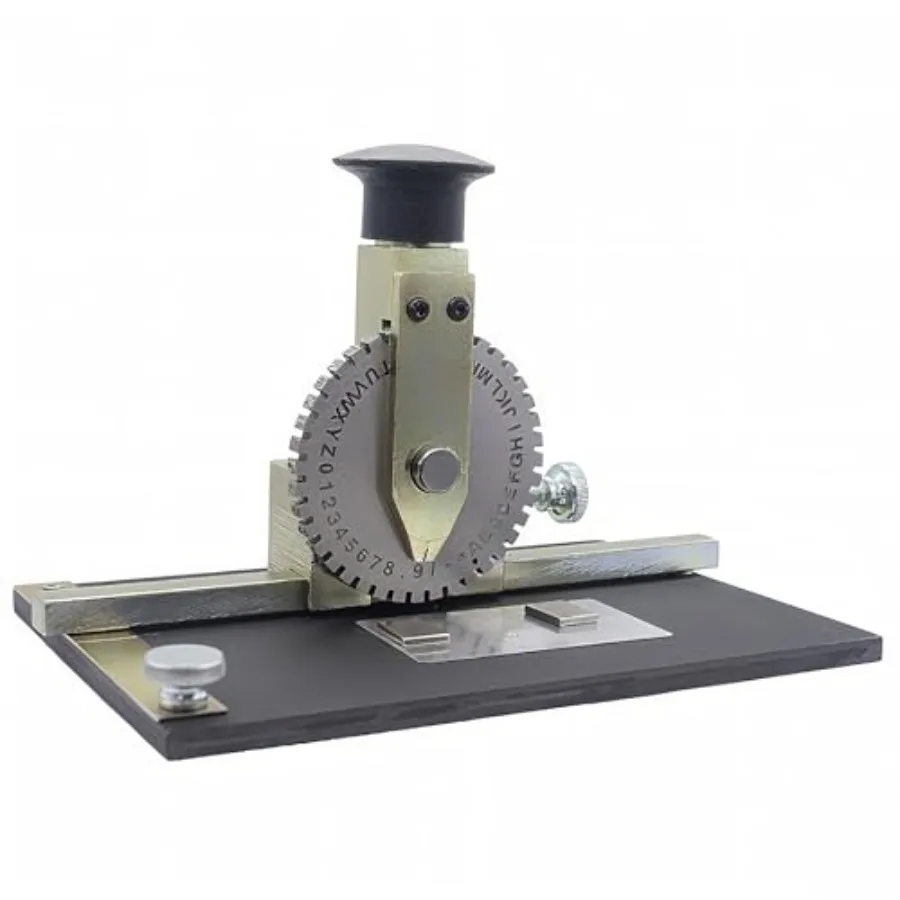 Manual Metal Stamping Machine, 5mm Rotary Letter and Number Embosser for Nameplates, Dog Tags and Metal Labels, Heavy Duty Seri
Manual Metal Stamping Machine, 5mm Rotary Letter and Number Embosser for Nameplates, Dog Tags and Metal Labels, Heavy Duty Seri