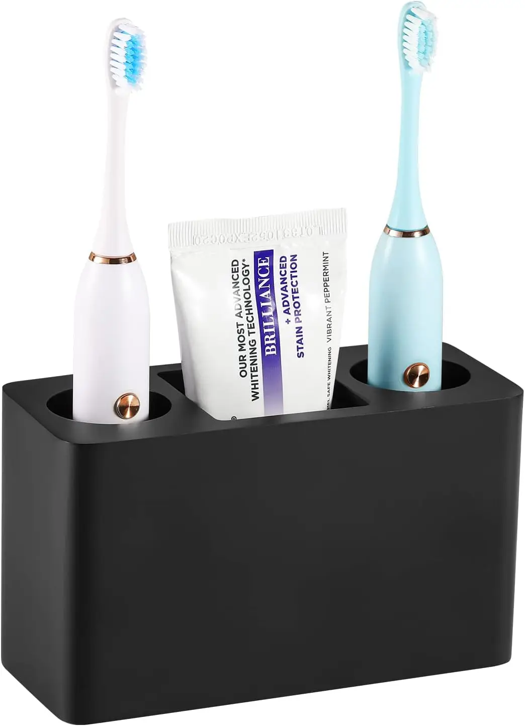 Resin Toothbrush Holder with 3 Slots for Electric Toothbrush and Toothpaste, Bathroom Countertop Organizer Caddy for Vanity
Resin Toothbrush Holder with 3 Slots for Electric Toothbrush and Toothpaste, Bathroom Countertop Organizer Caddy for Vanity