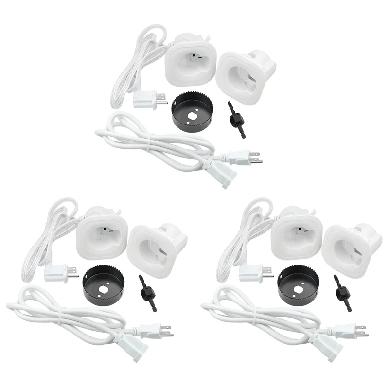 ABZW 3X In-Wall Cable Management Kit For Hide TV Wires When Mounting TV With Hole Saw Drill Attachment US Plug
ABZW 3X In-Wall Cable Management Kit For Hide TV Wires When Mounting TV With Hole Saw Drill Attachment US Plug