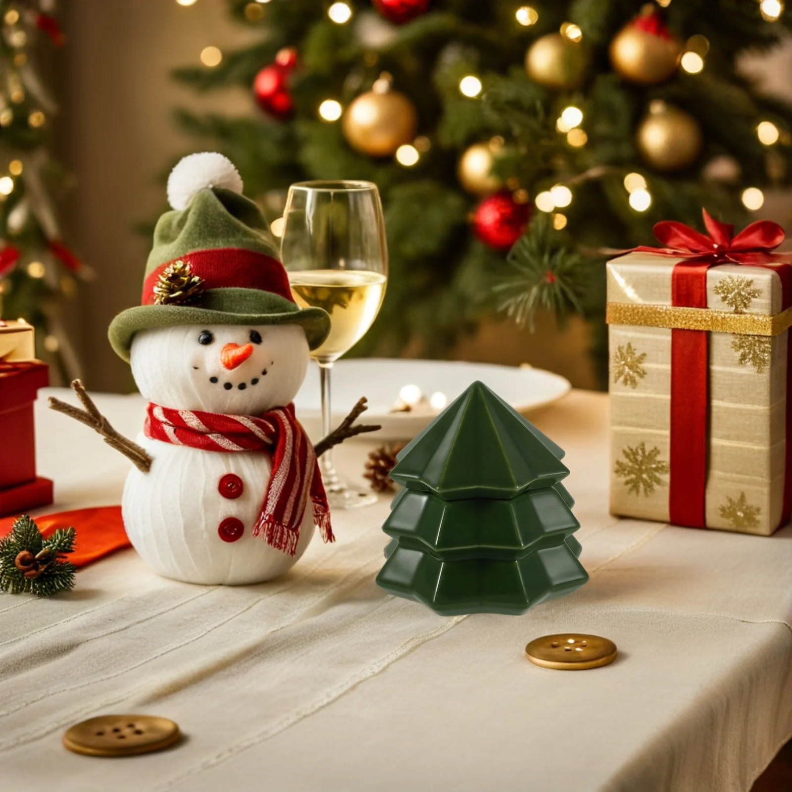 Mini Ceramic Christmas Jar Tree Shaped Airtight Lid Tea Storage Container Holiday Kitchen Holder Ceramic Christmas Jar 
Mini Ceramic Christmas Jar Tree Shaped Airtight Lid Tea Storage Container Holiday Kitchen Holder Ceramic Christmas Jar