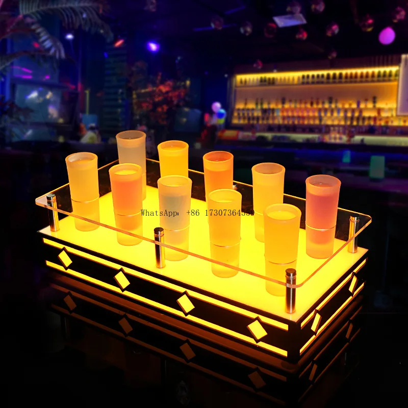 LED luminous bar cocktail acrylic cup holder ktv night one cup holder champagne foreign wine bullet cup holder
LED luminous bar cocktail acrylic cup holder ktv night one cup holder champagne foreign wine bullet cup holder