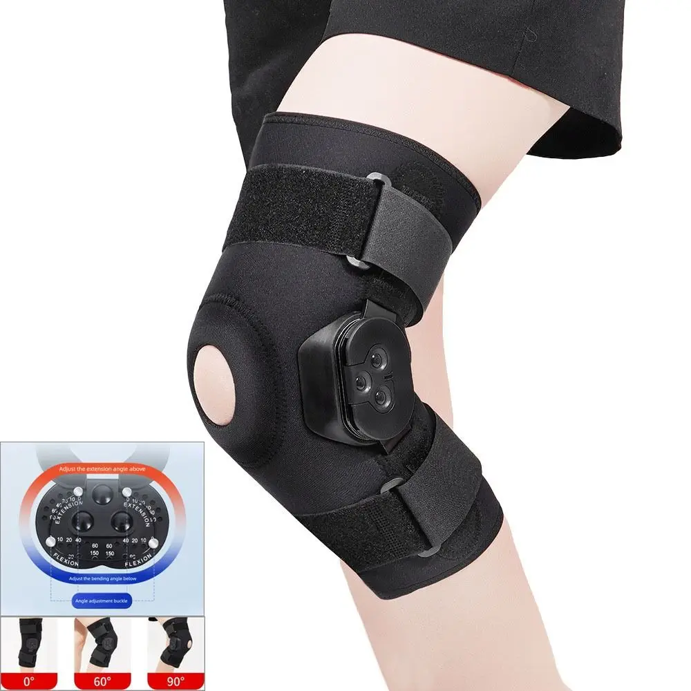 with Lateral Stabilization Locking Knee Brace Breathable Adjustable Knee Support Wrap Thickened Patellar Tendon Support
with Lateral Stabilization Locking Knee Brace Breathable Adjustable Knee Support Wrap Thickened Patellar Tendon Support