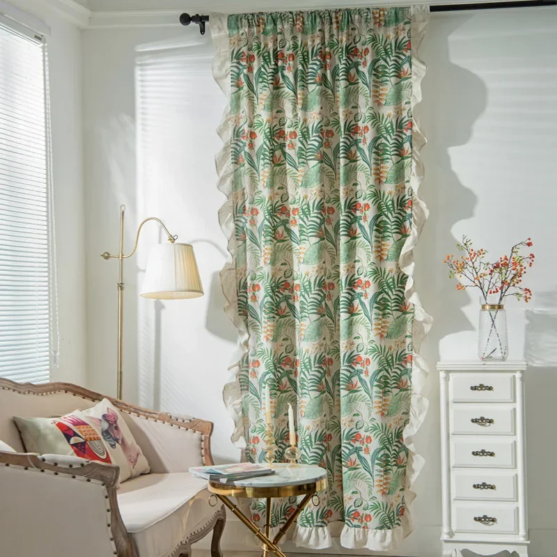 Cotton LinenGreen Plant Ruffles window Curtain Thick Blackout Drapes Curtains for Living Room Home Decor Drapes Finished
Cotton LinenGreen Plant Ruffles window Curtain Thick Blackout Drapes Curtains for Living Room Home Decor Drapes Finished