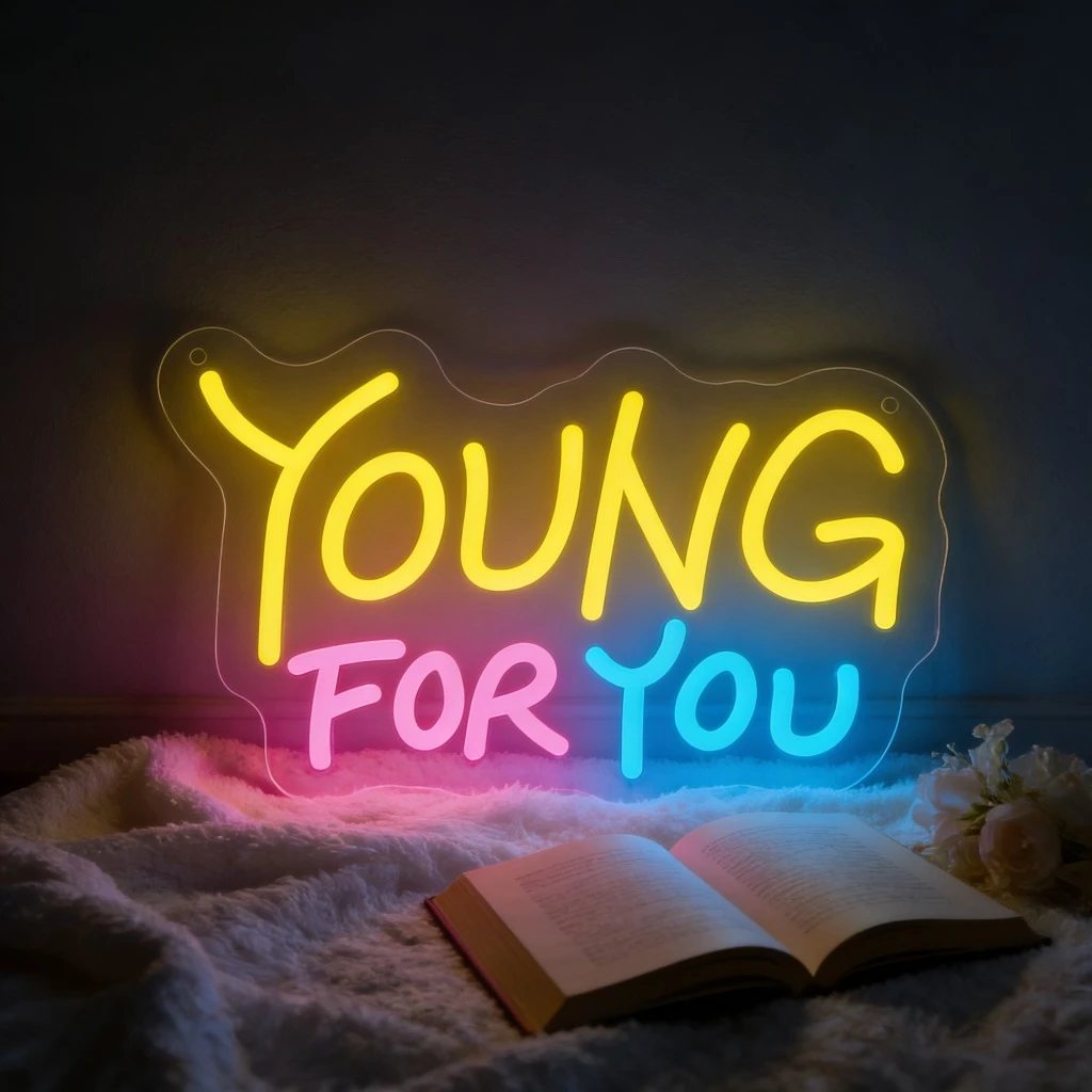 YOUNG FOR YOU LED Neon Sign Bedroom Wall Art Romantic Gift for Her Home Decor Birthday Present Warm Light Inspirational Message
YOUNG FOR YOU LED Neon Sign Bedroom Wall Art Romantic Gift for Her Home Decor Birthday Present Warm Light Inspirational Message