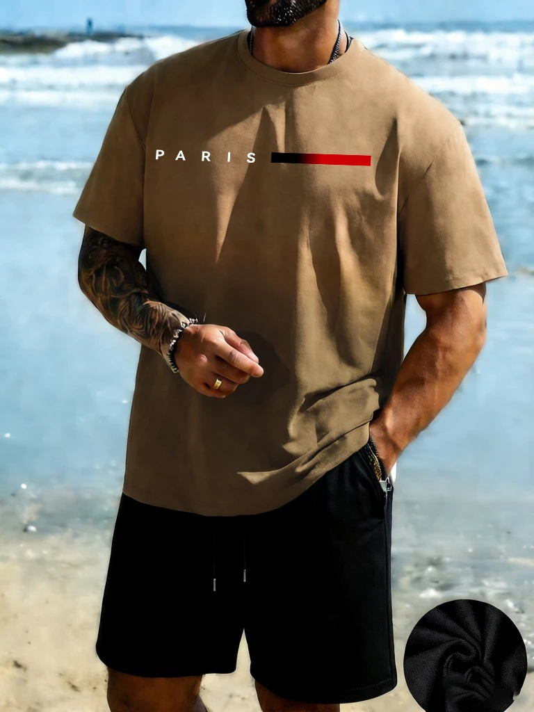 Paris Creative Letter Printed Men Cotton Tie-Dye T-Shirts Summer Beach Short Pants Soft O-Neck Clothes Sport Fashion Short Set
Paris Creative Letter Printed Men Cotton Tie-Dye T-Shirts Summer Beach Short Pants Soft O-Neck Clothes Sport Fashion Short Set