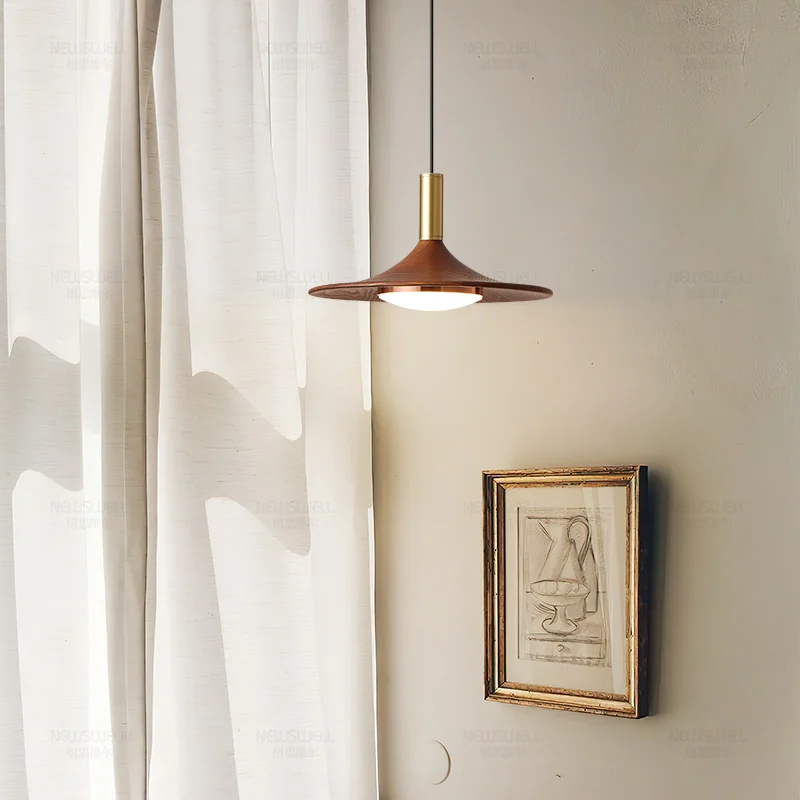 Japanese retro restaurant bar table lamp tea room study walnut frisbee wabi sabi bedroom bedside wooden frisbee pendant light
Japanese retro restaurant bar table lamp tea room study walnut frisbee wabi sabi bedroom bedside wooden frisbee pendant light