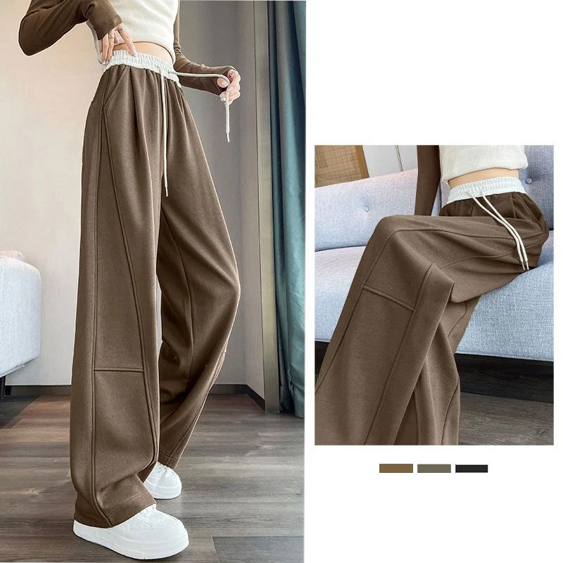 Hot Sale Girls Baggy Thin Wide Leg Sweatpants Female Classic High Waist Trousers Women Korean Solid Color Drawstring Pants
Hot Sale Girls Baggy Thin Wide Leg Sweatpants Female Classic High Waist Trousers Women Korean Solid Color Drawstring Pants