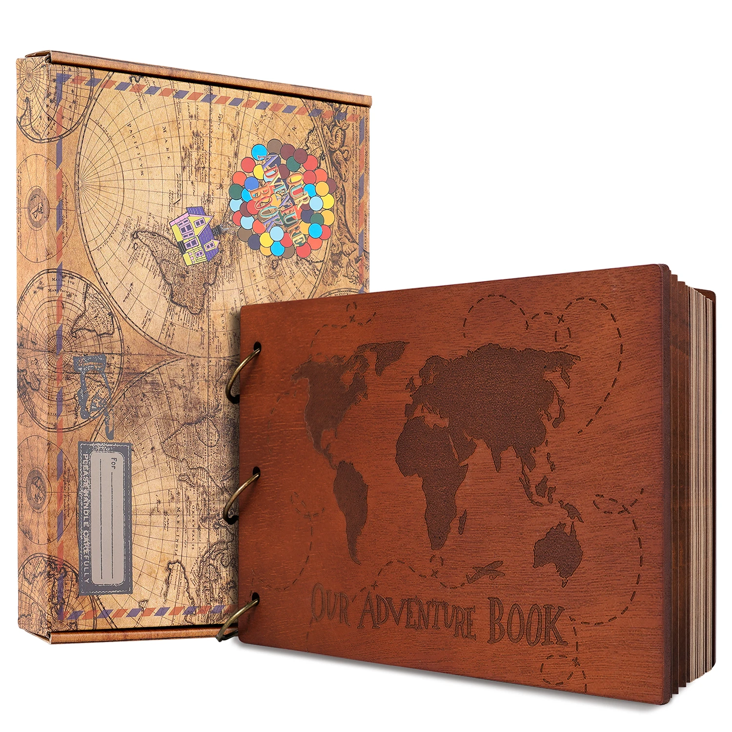 60Pages DIY Adventure Book Photo Album Wooden Cover Scrapbook Handmade Travel Album Retro Anniversary Mother's Day Birthday Gift
60Pages DIY Adventure Book Photo Album Wooden Cover Scrapbook Handmade Travel Album Retro Anniversary Mother's Day Birthday Gift