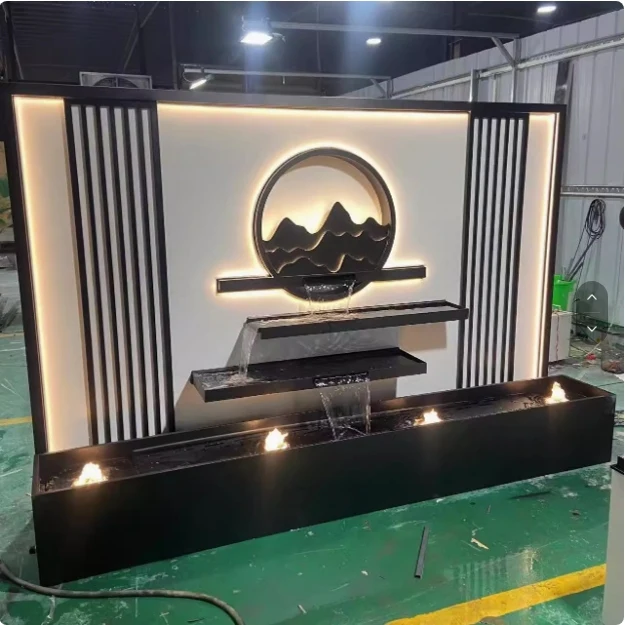 Customized stainless steel outdoor courtyard water curtain wall running water screen partition garden villa landscape fish pond
Customized stainless steel outdoor courtyard water curtain wall running water screen partition garden villa landscape fish pond