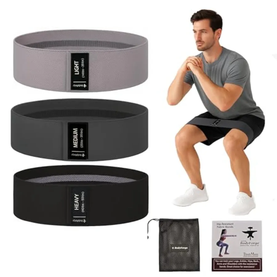 BodyForge Resistance Bands for Working Out, 3 Booty Bands for Women Men Fabric Elastic Bands for Exercise Bands for Legs Bands
BodyForge Resistance Bands for Working Out, 3 Booty Bands for Women Men Fabric Elastic Bands for Exercise Bands for Legs Bands
