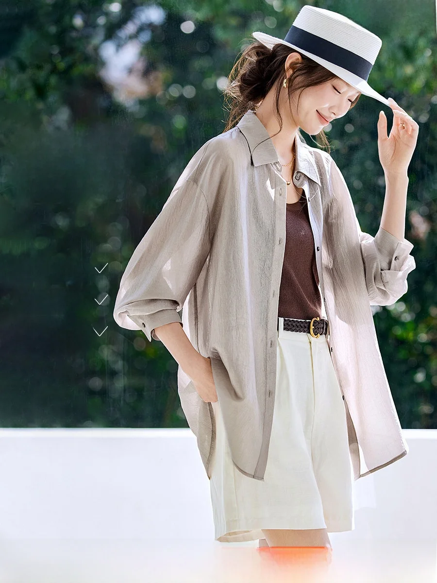 Mehaimei Acetate Commute Shirt Summer New Lazy Casual Comfortable Sunscreen Clothing Breathable Small Shirt Women's Fashion
Mehaimei Acetate Commute Shirt Summer New Lazy Casual Comfortable Sunscreen Clothing Breathable Small Shirt Women's Fashion