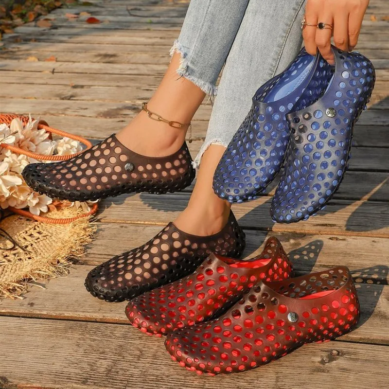 Womens Fashion Elegant Perforated Hollow Out Breathable Flexible Sandals Slip on Summer Casual Beach Walking Footwear Excellent
Womens Fashion Elegant Perforated Hollow Out Breathable Flexible Sandals Slip on Summer Casual Beach Walking Footwear Excellent