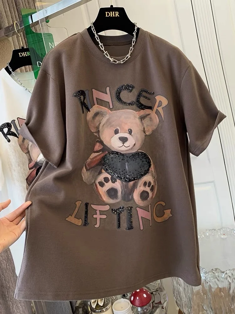 Plus Size plus Size Women's Thiened Fce ort Sve T-irt Bear Pattern Autumn Winter Slimming f Sve Top Korean Sle roun...
Plus Size plus Size Women's Thiened Fce ort Sve T-irt Bear Pattern Autumn Winter Slimming f Sve Top Korean Sle roun...
