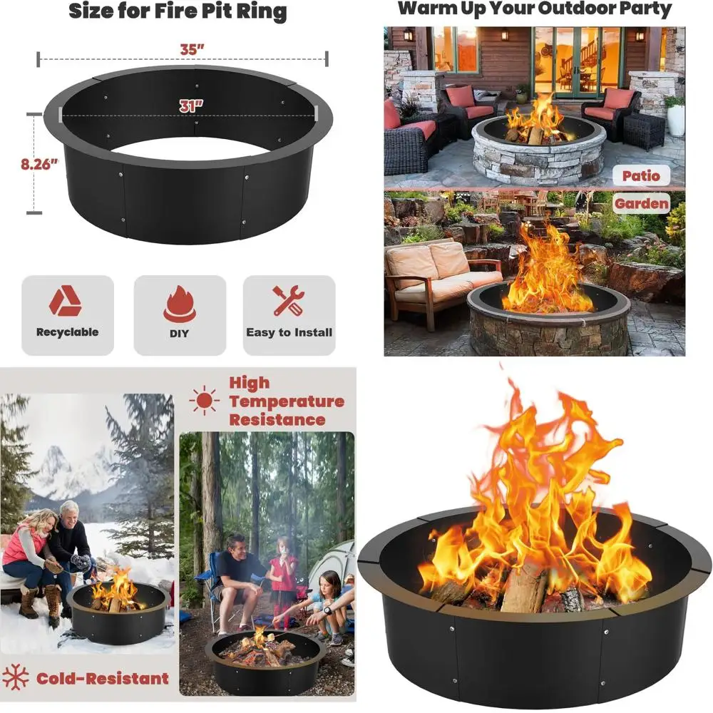 Стальное кольцо для костровой чаши (диаметр внешний 35 мм, внутренний 31 мм) для улицы, патио, заднего двора и кемпинга
Стальное кольцо для костровой чаши (диаметр внешний 35 мм, внутренний 31 мм) для улицы, патио, заднего двора и кемпинга