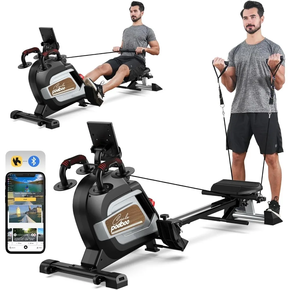 Magnetic Rowing Machine 360 LB Weight Capacity, folding rower with Combination Strength exercise, Tablet Holder and Comfortable
Magnetic Rowing Machine 360 LB Weight Capacity, folding rower with Combination Strength exercise, Tablet Holder and Comfortable
