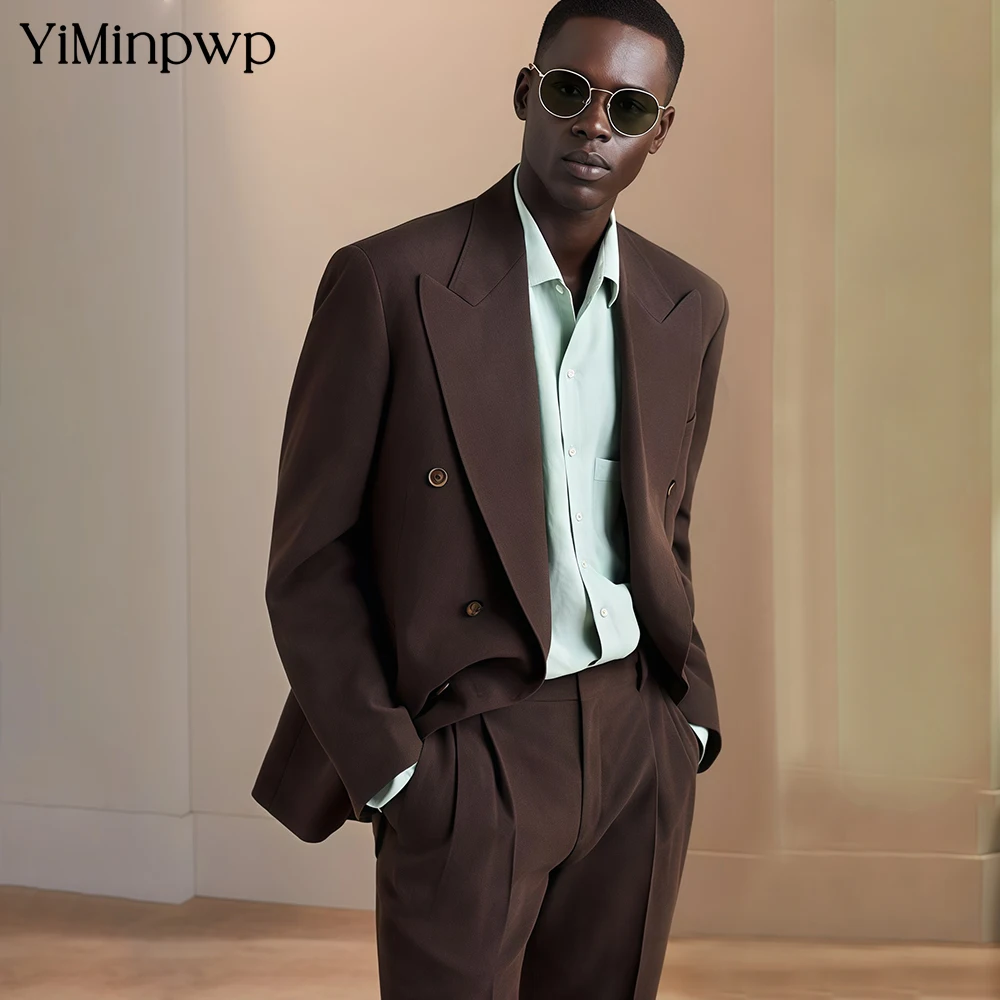 New Arrival Brown Men's Suits 3 Piece Bospoke Single Breasted Oversized Business Suit Set for Wedding & Gala Vintage Suit XS-5XL
New Arrival Brown Men's Suits 3 Piece Bospoke Single Breasted Oversized Business Suit Set for Wedding & Gala Vintage Suit XS-5XL