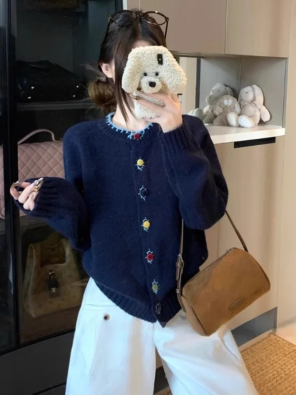 Dark Blue Knitted Open Cardigan Sweater Women's plus Size Korean Style Chic Top Spring Early 2026 New Arrival Loose Fit Long ...
Dark Blue Knitted Open Cardigan Sweater Women's plus Size Korean Style Chic Top Spring Early 2026 New Arrival Loose Fit Long ...