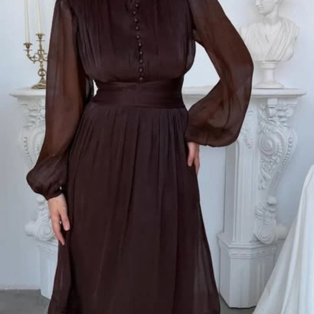 Simple Full Sleeve High Collar Prom Dresses Chiffon A-line Ankle Length Length Evening Gowns Customized Party Dress 2026 New
Simple Full Sleeve High Collar Prom Dresses Chiffon A-line Ankle Length Length Evening Gowns Customized Party Dress 2026 New