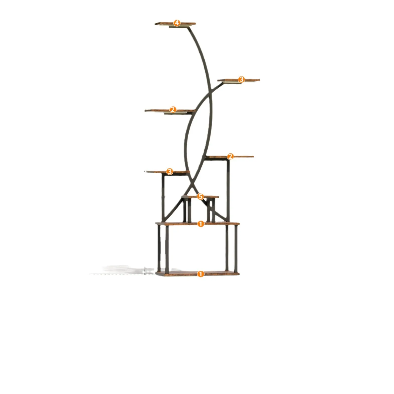 Indoor plant stand Multi-layer high is suitable for indoor and outdoor large Metal arc flower
Indoor plant stand Multi-layer high is suitable for indoor and outdoor large Metal arc flower