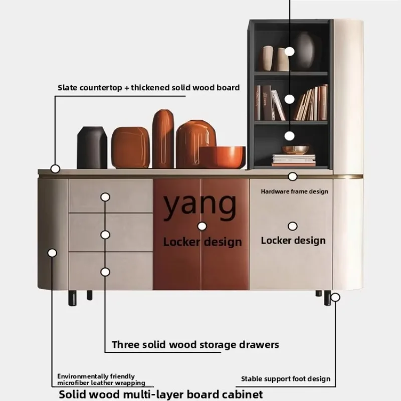 TGF solid wood dining side cabinet modern high-end home partition cabinet high and low combination large locker
TGF solid wood dining side cabinet modern high-end home partition cabinet high and low combination large locker