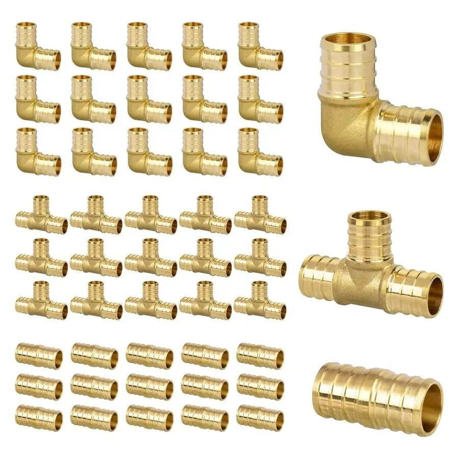Набор из 1 комплект фитингов Pex, 16 шт. каждого колена, тройника и муфты, сверхпрочные латунные обжимные фитинги для труб PEX с герметичной защитой от протечек
Набор из 1 комплект фитингов Pex, 16 шт. каждого колена, тройника и муфты, сверхпрочные латунные обжимные фитинги для труб PEX с герметичной защитой от протечек