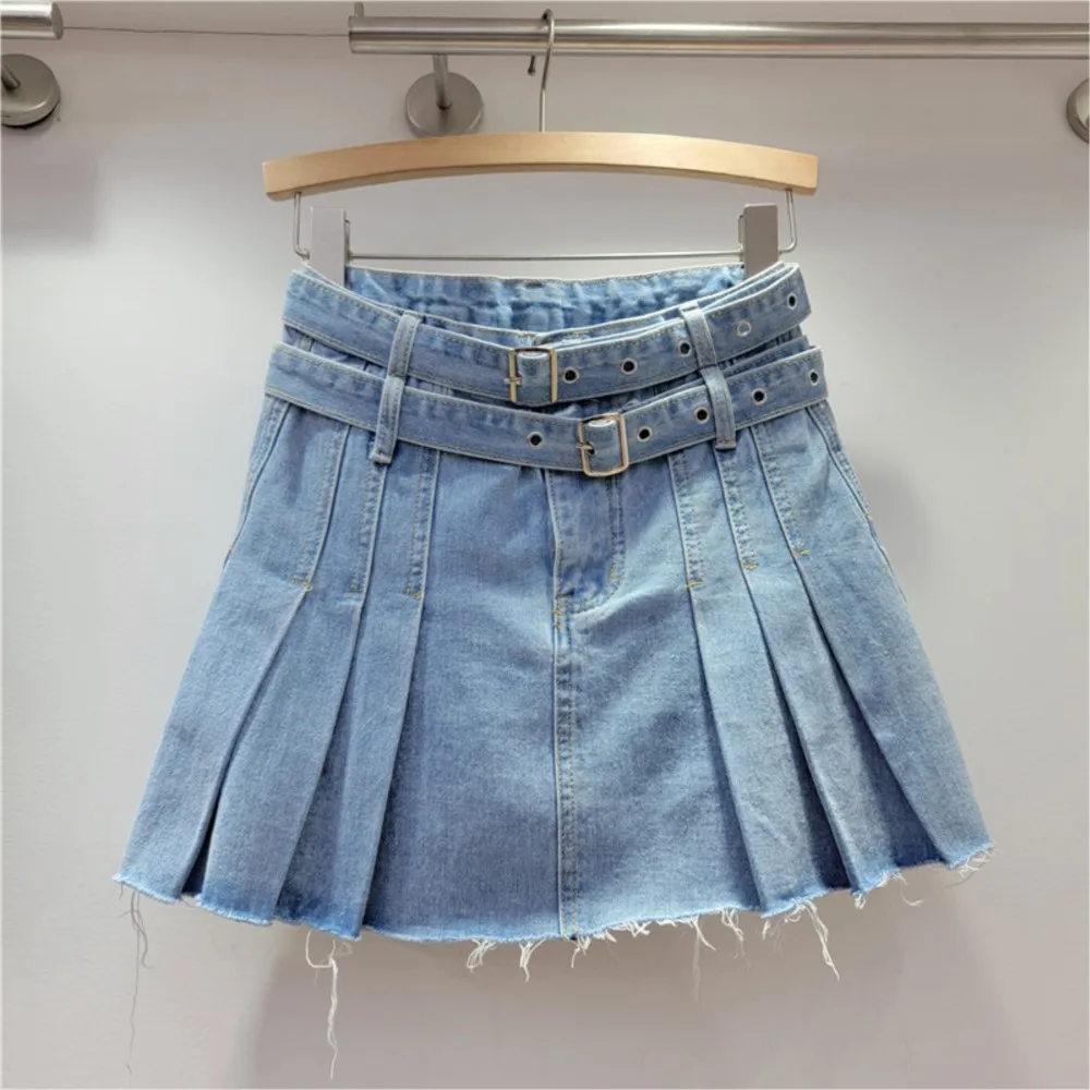 cotton pleated belt skirt for women's new short skirt women saias femininas curtas
cotton pleated belt skirt for women's new short skirt women saias femininas curtas