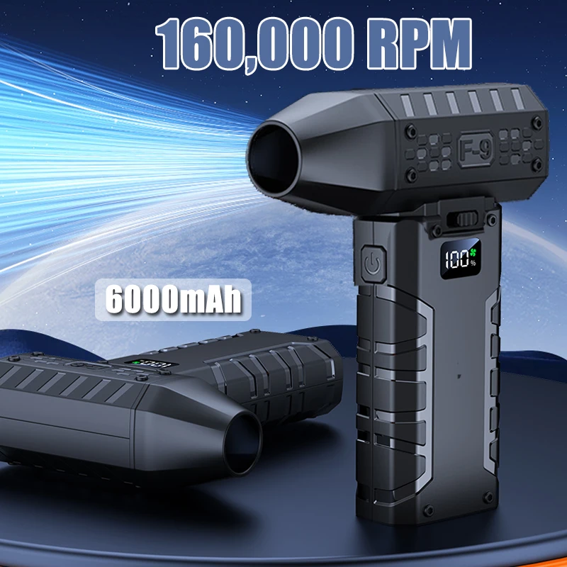 Mini Powerful Air Blower 160000RPM 52m/s Brushless Motor Portable Turbo Jet Fan Blower Battery Air Duster Blower For Car Leaves
Mini Powerful Air Blower 160000RPM 52m/s Brushless Motor Portable Turbo Jet Fan Blower Battery Air Duster Blower For Car Leaves