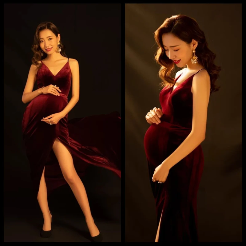 Boho Maternity Velvet Dress For Photography Pregnancy Photo Shoot Sexy Fork Dress Pregnant Clothes
Boho Maternity Velvet Dress For Photography Pregnancy Photo Shoot Sexy Fork Dress Pregnant Clothes