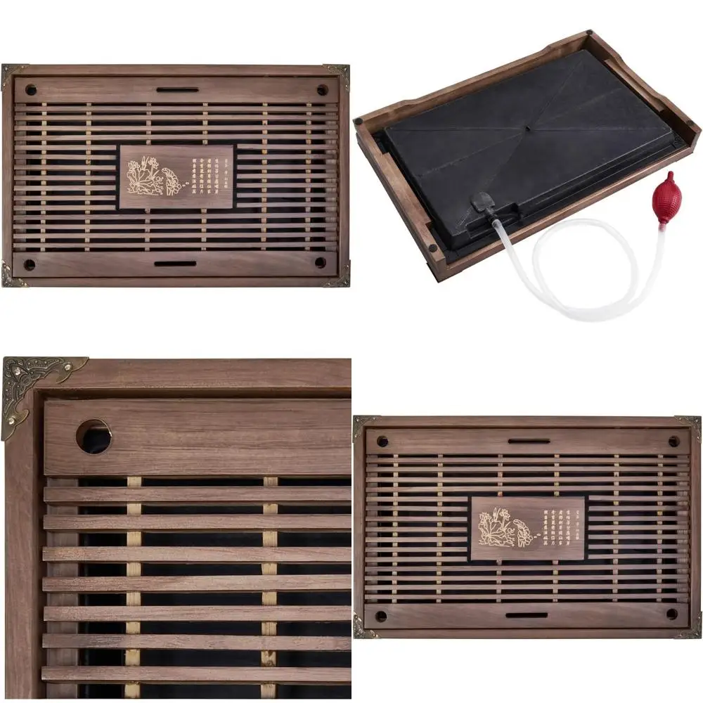 Large 17 Inch Wooden Tea Tray with Drainage Storage for Home or Office
Large 17 Inch Wooden Tea Tray with Drainage Storage for Home or Office