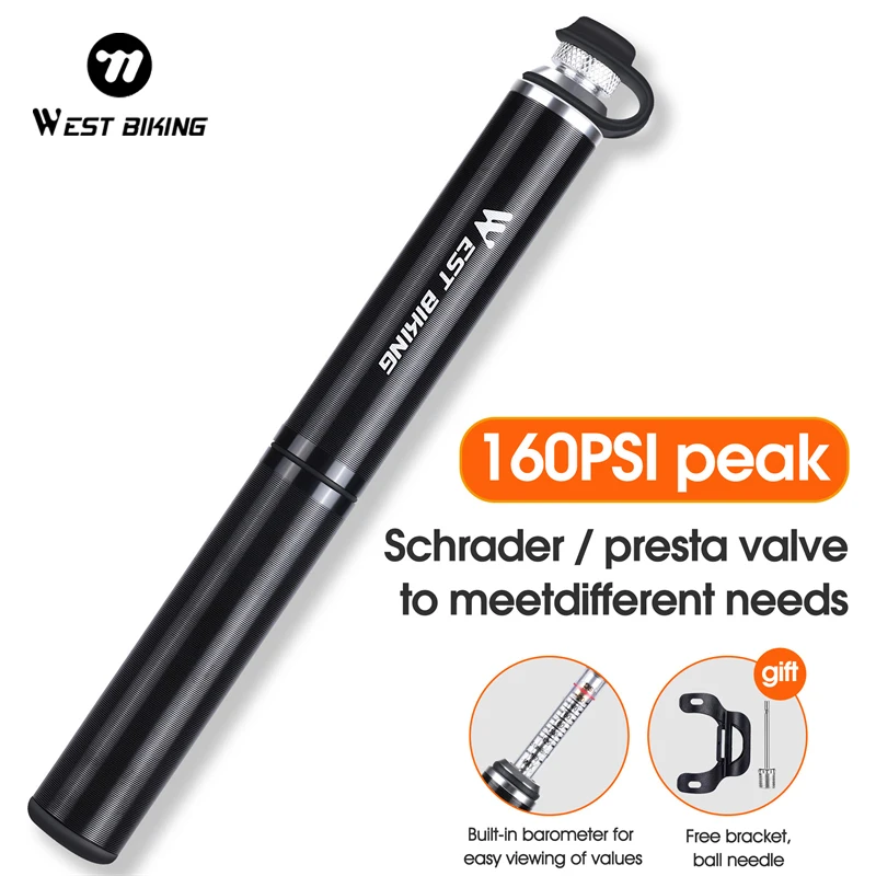 Велосипедный насос WEST BIKING 160PSI с манометром, для шоссейных и горных велосипедов, с шлангом Presta/Schrader, аксессуар для накачки шин
Велосипедный насос WEST BIKING 160PSI с манометром, для шоссейных и горных велосипедов, с шлангом Presta/Schrader, аксессуар для накачки шин