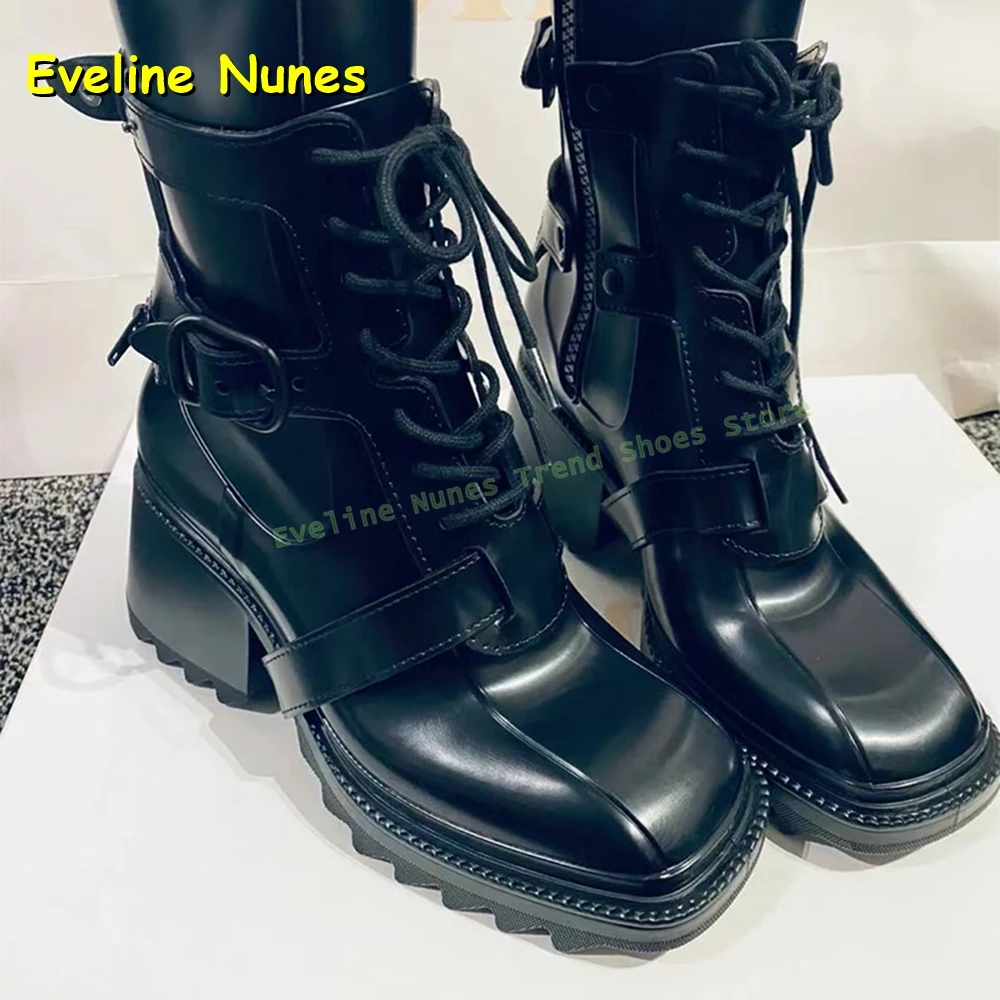 Мотоциклетные ботинки с квадратным носком и перекрестной завязкой, пряжка на ремне, однотонные лоскутные женские ботинки до середины икры в стиле киберпанк, тренд 2026
Мотоциклетные ботинки с квадратным носком и перекрестной завязкой, пряжка на ремне, однотонные лоскутные женские ботинки до середины икры в стиле киберпанк, тренд 2026