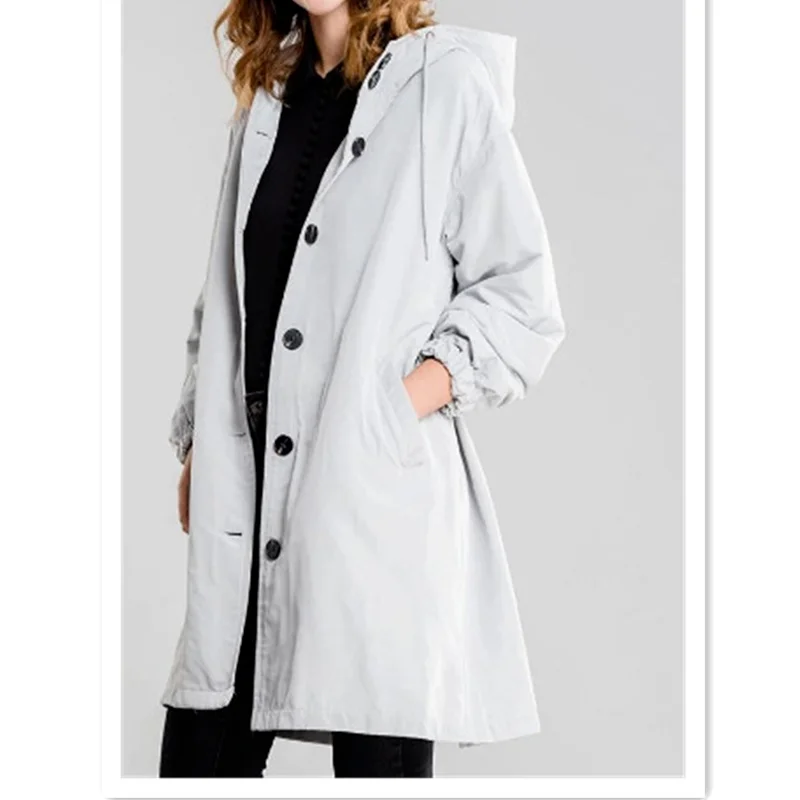 Women's 2024 Loose Button Casual Windbreaker Jacket Hooded Waist Long Windbreaker Long Sleeve Windproof And Waterproof Jacket
Women's 2024 Loose Button Casual Windbreaker Jacket Hooded Waist Long Windbreaker Long Sleeve Windproof And Waterproof Jacket