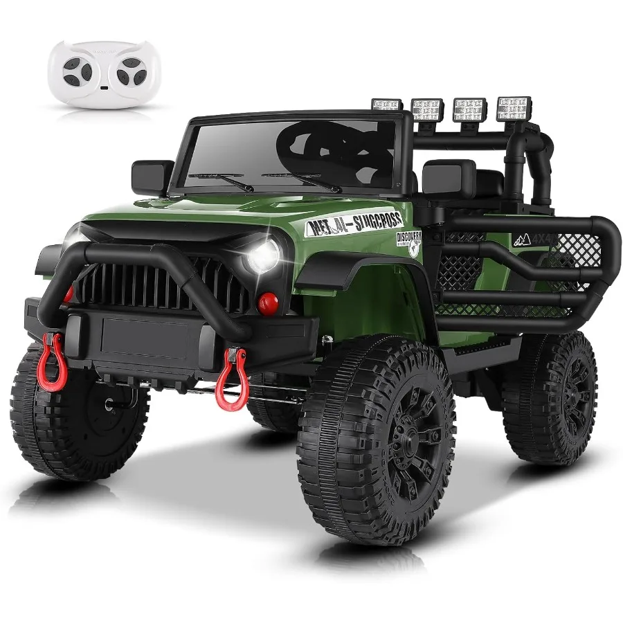 24V Ride on Toys for Big Kids with Remote Control, 4X4 400W Battery Powered Truck with Bluetooth, Music, LED Lights, Shock Sprin
24V Ride on Toys for Big Kids with Remote Control, 4X4 400W Battery Powered Truck with Bluetooth, Music, LED Lights, Shock Sprin