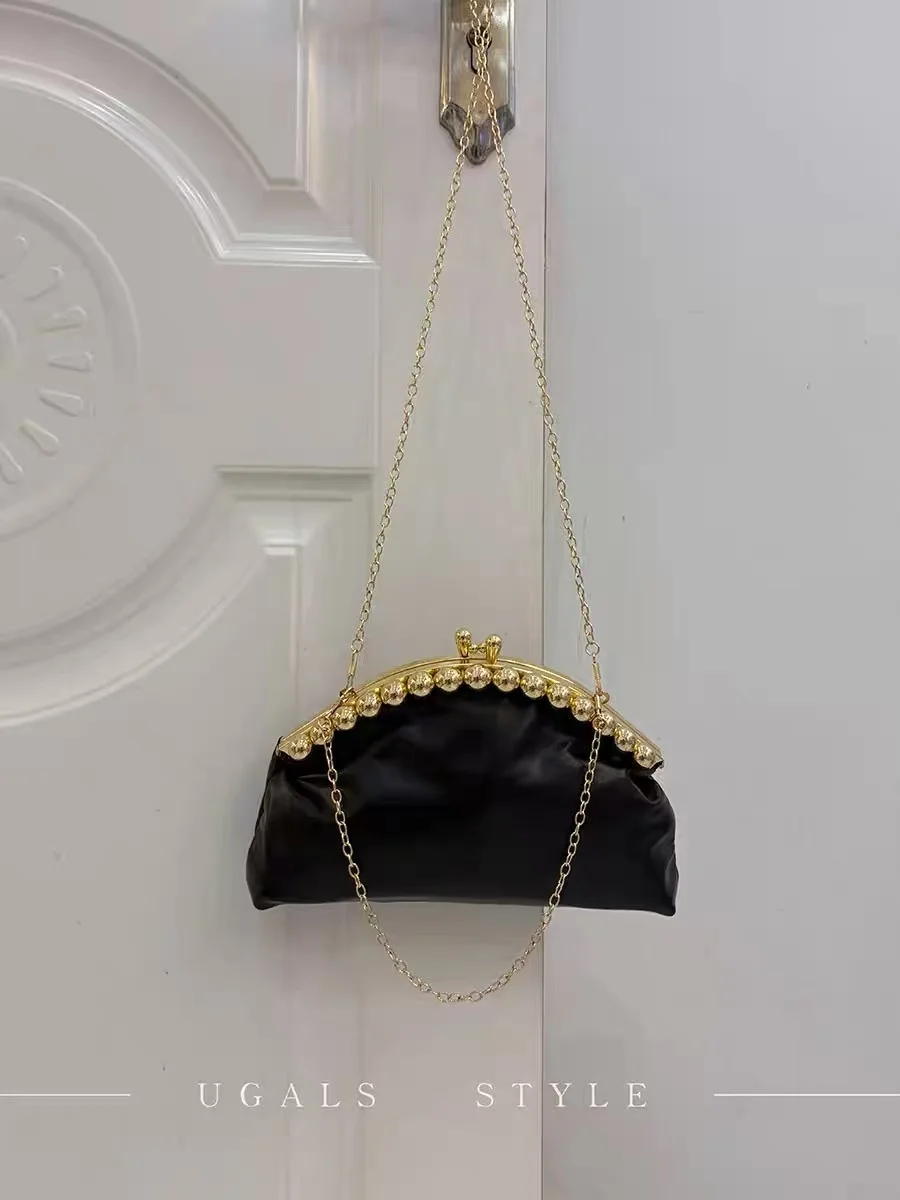 Fasion Gold Beads Beaded Clutch Purse Textured PU Cloud Bag Women Handbag Female Casual Bag Shoulder Crossbody Bag
Fasion Gold Beads Beaded Clutch Purse Textured PU Cloud Bag Women Handbag Female Casual Bag Shoulder Crossbody Bag