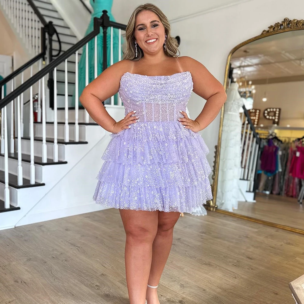 Mini Dress Sleeveless Boat Neck Big Size Prom es A-line Lace Tulle Backless Perspective Party платья на торжество
Mini Dress Sleeveless Boat Neck Big Size Prom es A-line Lace Tulle Backless Perspective Party платья на торжество